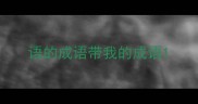 语的成语带我的成语