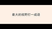 最大的视野打一成语