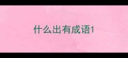 什么出有成语