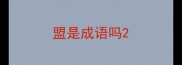 盟是成语吗