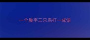 一个巢字三只鸟打一成语