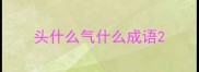 头什么气什么成语