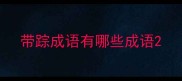 带踪成语有哪些成语