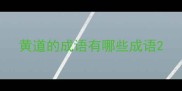 黄道的成语有哪些成语