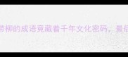 震惊这10个带柳的成语竟藏着千年文化密码最后一个太惊艳