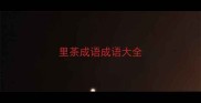 里茶成语成语大全