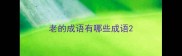 老的成语有哪些成语