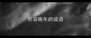 形容晚年的成语