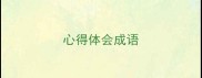 心得体会成语