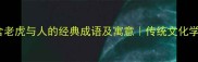 10个包含老虎与人的经典成语及寓意传统文化学习必备