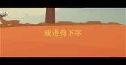 成语有下字