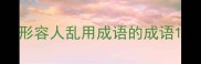 形容人乱用成语的成语