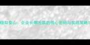稳如泰山企业长期发展的核心密码与实战策略