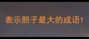 表示胆子最大的成语