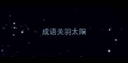 成语关羽太阳