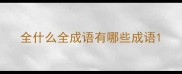 全什么全成语有哪些成语