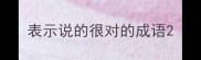 表示说的很对的成语
