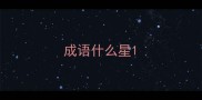 成语什么星