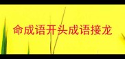 命成语开头成语接龙