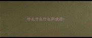 什么什么什么庐成语