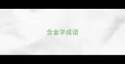 含金字成语