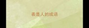 表是人的成语