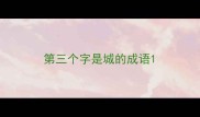 第三个字是城的成语