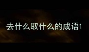 去什么取什么的成语
