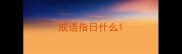 成语指日什么