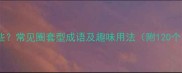 圈成语有哪些常见圈套型成语及趣味用法附120个实用案例
