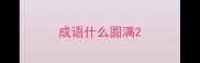 成语什么圆满