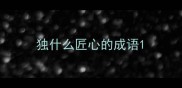 独什么匠心的成语