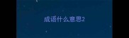 成语什么意思
