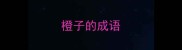 橙子的成语