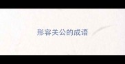 形容关公的成语