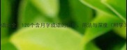 带月的成语大全120个含月字成语的出处用法与深度附学习指南