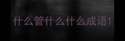 什么管什么什么成语