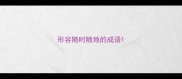 形容随时随地的成语