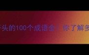 助字开头的100个成语全你了解多少