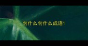 勿什么勿什么成语