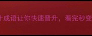 职场高情商必备20个心计成语让你快速晋升看完秒变社交达人附使用场景