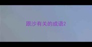 跟沙有关的成语