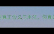 成语百科纵纷的真正含义与用法你真的了解吗