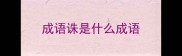 成语诛是什么成语