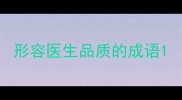 形容医生品质的成语