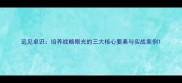 远见卓识培养战略眼光的三大核心要素与实战案例