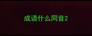 成语什么同音