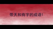 带天和有字的成语
