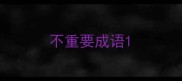 不重要成语