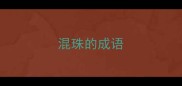 混珠的成语